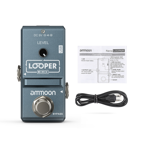 Ammoon AP-09 Boucle Guitare Pédale Looper Électrique Guitare Pédale D'effet True Bypass Illimité Overdubs 10 Minutes D'enregistrement ► Photo 1/6