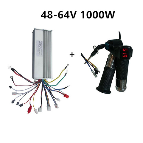 Boîtier de contrôle pour vélo électrique 1000/1500W 48-64V, double mode et accélérateur rotatif pour vélo électrique, Scooter, moteur de moto ► Photo 1/6