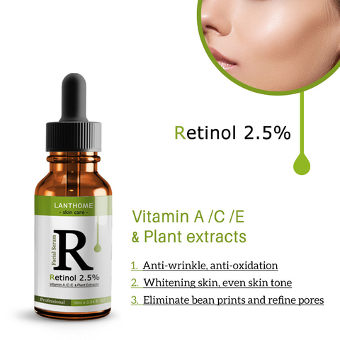 Rétinol-sérum pour le visage Anti-rides, élimine les taches foncées, Essence Anti-âge, blanchissant, pour soins de la peau ► Photo 1/6