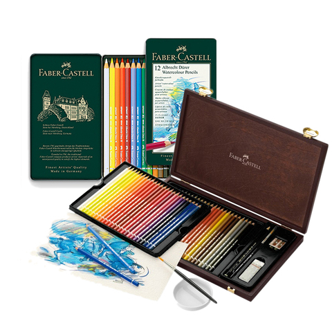 Faber Castell, ALBRECHT drer, crayons de couleur solubles à l'eau de qualité artistique, 12/24/36/48/60/72/120 couleurs, 1175 ► Photo 1/1