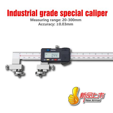 Outils de mesure de précision à étrier numérique à Distance centrale Non Standard étrier à rainure à joint d'huile à tête conique 20-300MM ► Photo 1/6