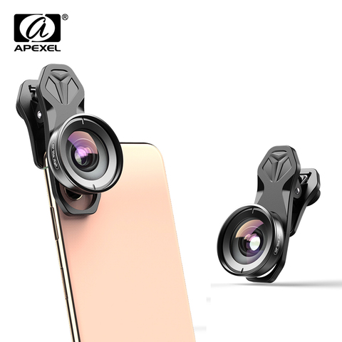 Apexel HD 110 degrés grand Angle caméscope objectif pour double lentille simple lentille iPhone,Pixel,Samsung Galaxy tous les Smartphones pour xiaomi ► Photo 1/6