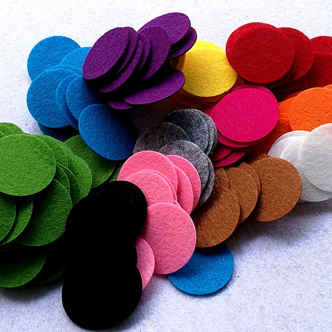 Feutres ronds colorés 3CM 100 pièces | Tampons en tissu, accessoires de couture de fleurs, jouets de poupées, autocollants muraux pour la maison, artisanat fait à la main ► Photo 1/6