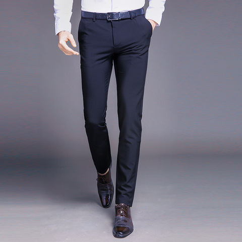 Costume pour homme, pantalon en coton, nouvelle mode, bonne qualité, coupe droite, Long, printemps-automne, classique Business pantalon décontracté ► Photo 1/6