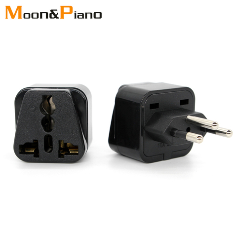 Universel noir cuivre 10A 250V EURO UK AU USA EU à Suisse Suisse 3 broches AC prise convertisseur adaptateur de voyage ► Photo 1/6