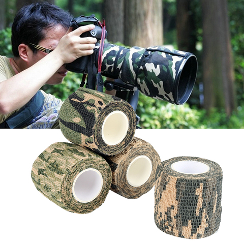 Ceinture de Camouflage tactique auto-adhésive, 4.5m, Non tissée, extensible, pour la chasse en plein air, bande attrape-Camouflage ACU, outil de survie en plein air ► Photo 1/6