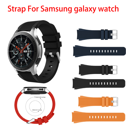 Bracelet de rechange en Silicone souple pour Samsung Galaxy watch, 46mm/Gear S3 Frontier/Classic 22mm, bracelet de Sport ► Photo 1/6