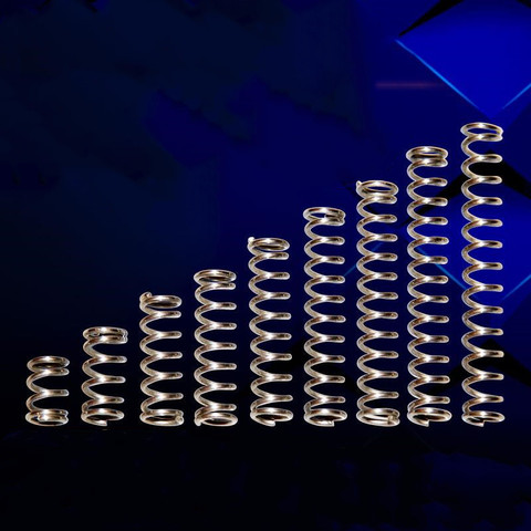 Ressort de compression en acier inoxydable, 10 pièces, diamètre extérieur 0.7mm, 5mm-10mm, longueur 5-50m ► Photo 1/6