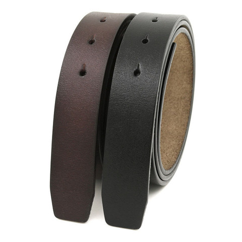 LannyQveen – ceinture en cuir de vache 100% pur, sangle de 3.3CM, en cuir véritable, sans boucle, avec trous, haute qualité ► Photo 1/6