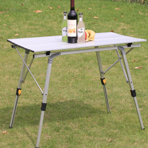 Table pliante extérieure de Table de pique-nique d'alliage d'aluminium de Camping de chaise de Table pliante imperméable Durable de bureau pour 90*53cm ► Photo 1/5