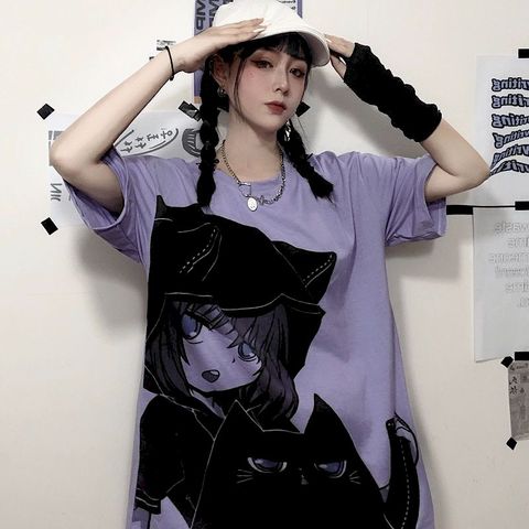 Bf cartoon haut pour femme t-shirts anime style coréen t-shirts été doux kawii mode t-shirts preppy couple vêtements t-shirt ► Photo 1/4