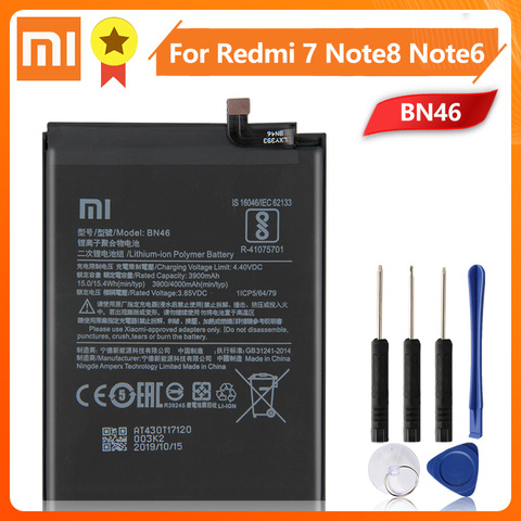 Batterie de téléphone Xiao Mi Xiaomi Mi BN46 pour Xiao mi Redmi7 Redmi 7 Note6 Note 6 Note 8 Note8 Note 8T 4000mAh outil de batterie d'origine ► Photo 1/1
