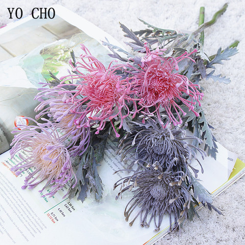 YO CHO – fleur artificielle, décoration de mariage, branche courte, Pinwheel, coussin à 2 broches, fleur de maison ► Photo 1/5