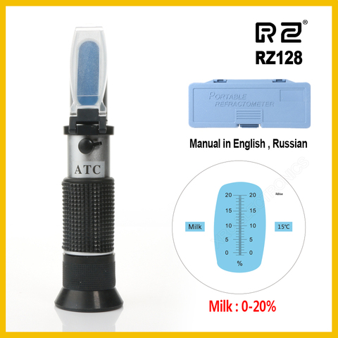 Testeur de lait Brix RZ 0-20%, testeur de précision de mesure ATC, réfractomètre à lait, outil portatif RZ128 ► Photo 1/6
