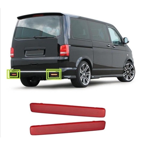 Réflecteur de pare-choc arrière pour VW TRANSPORTER Multivan T5 T6 2003 2004 2005 2006 2007 2008 2009 2010 2011 ► Photo 1/6