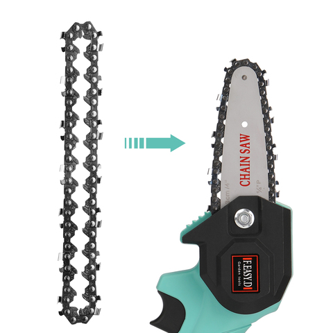 Mini chaîne de tronçonneuse électrique en acier de 4 pouces, accessoire de scie électrique, chaîne de remplacement pour scie de taille électrique, outils de jardinage ► Photo 1/6