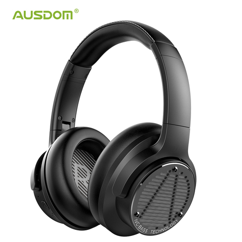 Casque antibruit actif d'écouteurs sans fil d'ausdom BASS ONE avec le casque de casque de Bluetooth 5.0 de basses profondes superbes ► Photo 1/6