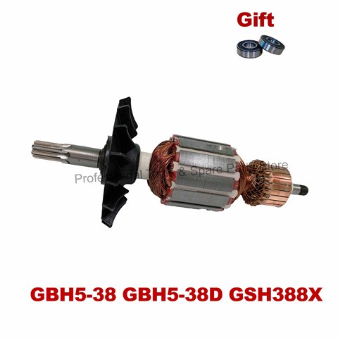 Remplacement d'ancre de Rotor d'armature pour marteau rotatif BOSCH AC220V-240V GBH5-38 GSH388X, roulement gratuit! GBH5-38X ► Photo 1/6