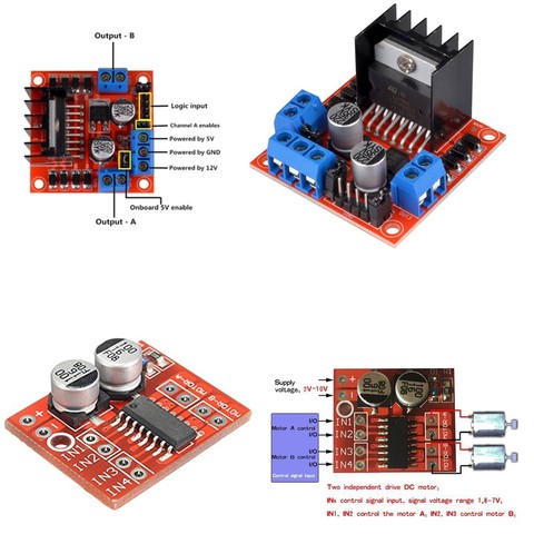 Module de carte de pilote L298N, moteur pas à pas L298, voiture intelligente, robot peltier, haute puissance ► Photo 1/5