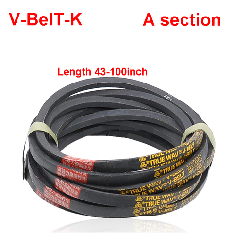 Ceinture a-section v-k en pouces, taille A43 A44 A45 A46 A47 A48 A49 A50 A51 A52 A53 ► Photo 1/6