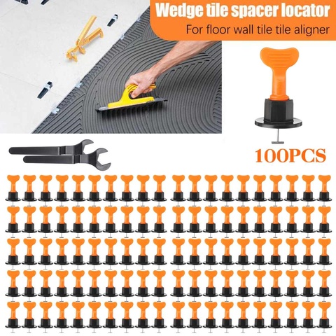 Becornce 100x alignement carrelage nivellement cales entretoises système plat en céramique niveleur pour plancher mur Construction outils localisateur ► Photo 1/6