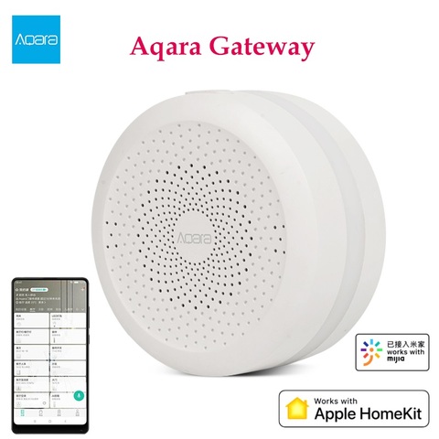 Passerelle d'origine Xiaomi Aqara Hub passerelle Mi 3 Smart WiFi sans fil ZigBee RGB LED veilleuse travail pour Mi maison Apple Homekit ► Photo 1/6