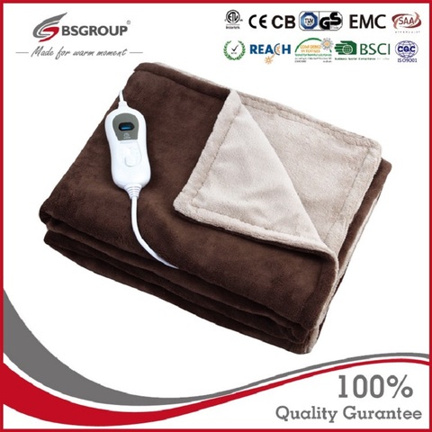 Couverture chauffante électrique en micropeluche douce, chauffante, lavable, 220-240V 120W, 160x120cm, avec prise Europe, 220V ► Photo 1/6