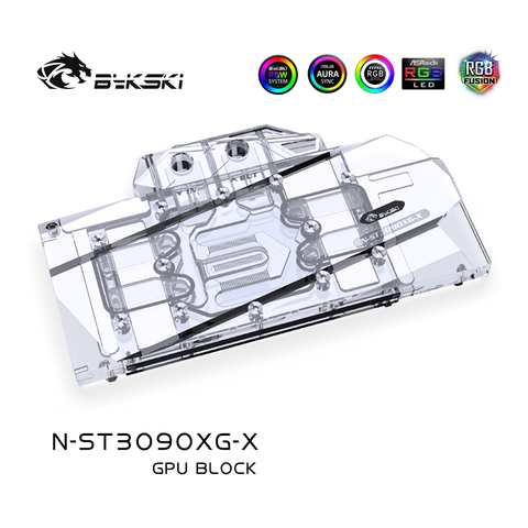 Bykski – bloc d'eau utilisé pour Zotac RTX3080 3090 X-GAMING OC/ZT-A30800D-10P carte GPU Trinity/couverture complète, radiateur en cuivre/rvb ► Photo 1/6