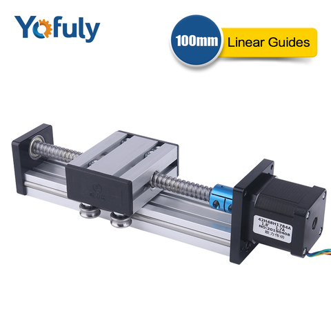 Guide linéaire CNC 100-500mm, course efficace, glissière de Table de scène, glissière de mouvement, Module d'actionneur à vis à billes 1204, pièces d'imprimante 3D ► Photo 1/6