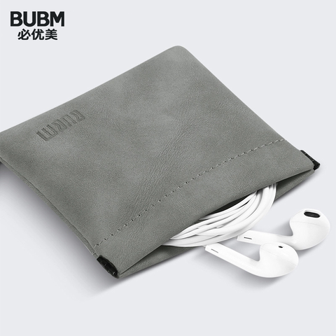 BUBM-sac de rangement Portable en acier inoxydable, sac de rangement pour écouteurs, accessoires pour écouteurs carte mémoire, sac de rangement pour câble, organisateur USB ► Photo 1/6