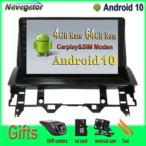 Autoradio Android 11, Navigation GPS, lecteur multimédia, DVD, pour voiture Mazda 6 (2002, 2003, 2004, 2005, 2006, 2007, 2008) ► Photo 1/6