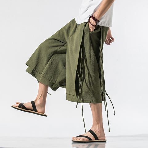 Pantalon sarouel Style chinois pour homme, survêtement de haute qualité, décontracté, été, livraison directe, 2022 ► Photo 1/6