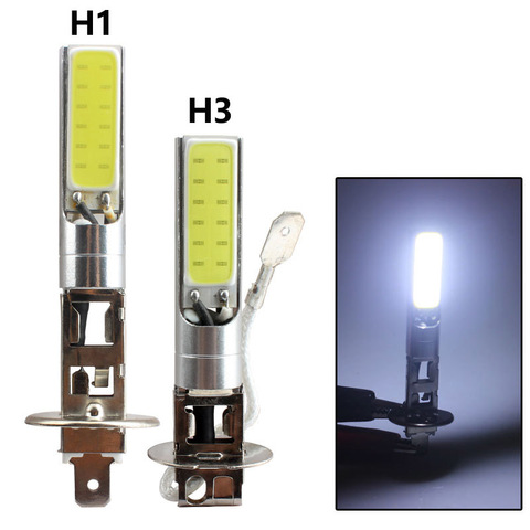 Phare antibrouillard LED COB H1 H3 10W 12V, ampoule blanche Super brillante pour la conduite de voiture ► Photo 1/5