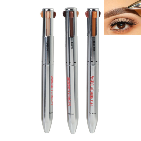 4 en 1 crayon à sourcils étanche dessin crayon à sourcils longue durée facile couleur stylo à sourcils femmes maquillage outil cosmétique ► Photo 1/6