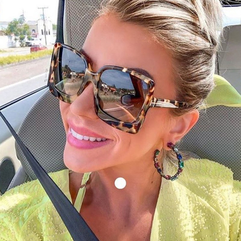 D & T – lunettes de soleil surdimensionnées pour femmes, nouvelle mode, marque de styliste, en plastique, grand cadre dégradé, lunettes de soleil UV400 gafas de sol mujer ► Photo 1/6