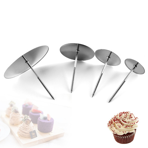 Outils de pâtisserie en acier inoxydable, Fondant, biscuits, fleurs, décoration, supports d'aiguilles, transfert de crème, bricolage ► Photo 1/6