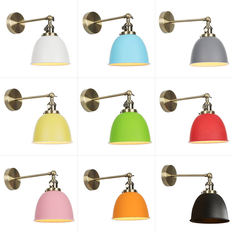 Nouveau nordique coloré mode applique fer rétro lampes industrielles chambre cuisine salon appliques Macaron salle de bain lampe ► Photo 1/6