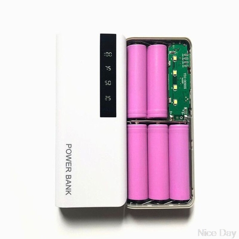 5x18650 chargeur portatif batterie boîte téléphone chargeur bricolage coque avec affichage numérique Ju17 20 livraison directe ► Photo 1/6