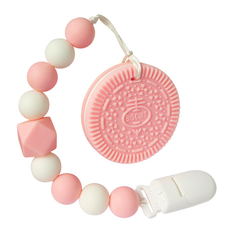 BOBO.BOX – anneaux de dentition pour bébé, DIY, Clips de sucette, chaîne pour bébé, pendentif porte-mamelon, jouets de dentition, sans BPA, Biscuit, perles à mâcher ► Photo 1/6