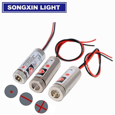 650nm 5mW Point rouge/ligne/croix Laser Module tête lentille en verre focalisable Focus réglable Diode Laser tête classe industrielle ► Photo 1/4