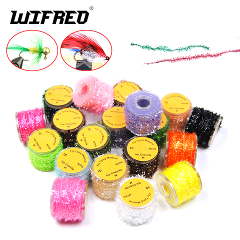 Wifero – matériel pour attacher les mouches, Chenille glacée, 12 couleurs, 1 pièce, pour les gabarits Crappie et Panfish, banderoles de mouche Nmyph Body laineux bug saumon ► Photo 1/6