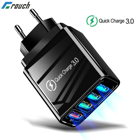 Chargeur rapide 3.0 USB chargeur pour Samsung A50 A51 iPhone 7 8 Xiaomi mi9 tablette QC 3.0 chargeur mural rapide nous ue royaume-uni adaptateur de prise ► Photo 1/6