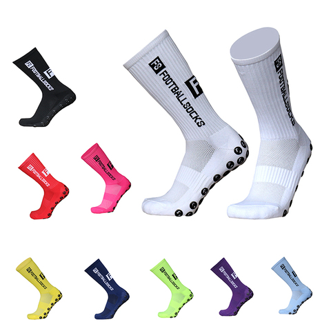 FS – chaussettes de Football antidérapantes en Silicone, chaussettes rondes à ventouse, pour sport, Baseball, Rugby, pour hommes et femmes, nouveau Style ► Photo 1/6