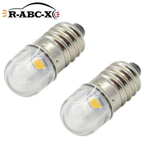Mini lampes miniatures lumière LED, 2 pièces, 3V 6V 12V, E10 P13.5S, base, petit instrument industriel, Lionel ampoule LED, 1447 ► Photo 1/6
