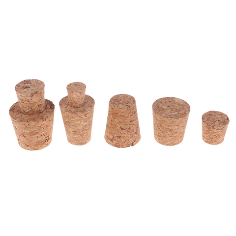 10 pièces de haute qualité bois vin verre bouchon de bouteille bouilloire pouding conteneur bouchon en liège Burette Buret Tube couvercle 15 tailles ► Photo 1/6