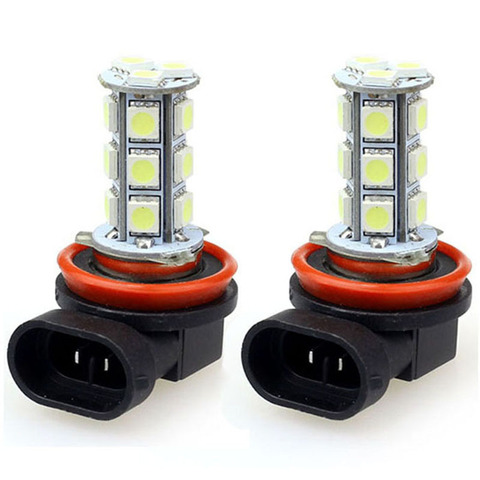 Ampoules LED pour phares antibrouillard H11 H8 H7 9005 9006 H1 H4 H3, lumière blanche 12V, 1 pièce, 5050 18SMD ► Photo 1/6