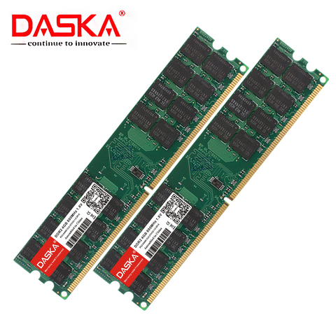 DASKA-mémoire DDR2, 4 go de Ram, 800MHz, PC2-6400 Dimm, mémoire de bureau, 8 go (4 go x 2 pièces), 240Pin, NON-ECC, haute compatibilité ► Photo 1/6