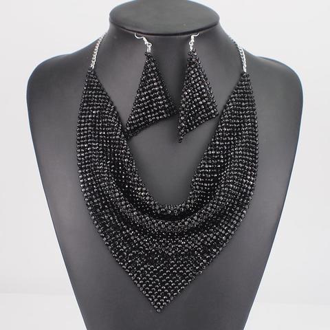 MANILAI-ensemble de bijoux indiens, tranche métallique brillante, collier ras du cou, boucles d'oreilles, fête, mariage, ensembles de bijoux à la mode, 2022 ► Photo 1/6