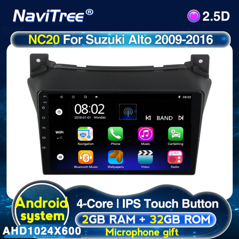 Autoradio Android 2 go/32 go, Navigation GPS, lecteur DVD, stéréo, stéréo, pour voiture Suzuki alto (2009, 2010, 2011, 2012, 2013, 2014, 2015, 2016) ► Photo 1/6
