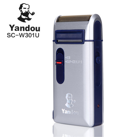 Yandou – rasoir électrique Rechargeable pour hommes, argent, longue durée de vie, tondeuse latérale ► Photo 1/6